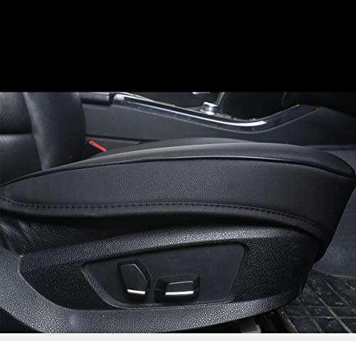 Luxury PU Leather Car Seat Cover Protector Front, Bottom Single Seat Cover-Compatible with 90% Vehicles (Width 20.8 ×deep 21×Thick 0.2 inch) (Black) - color: Black