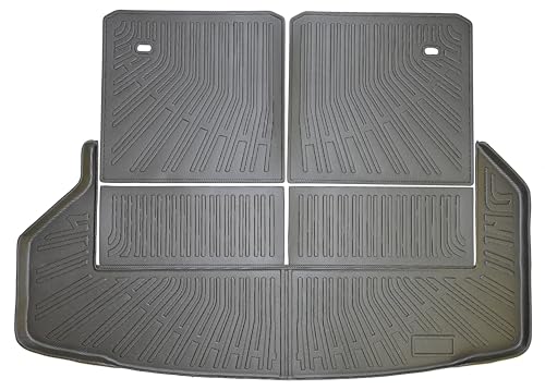 Trunk Liner Cargo Liners for Toyota Highlander 2008-2013 7-Seat Rear Trunk Floor Mats 3D Boot Tray All-Weather TPE Black - size: Highlander 2008-2013
