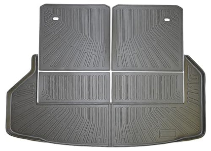 Trunk Liner Cargo Liners for Toyota Highlander 2008-2013 7-Seat Rear Trunk Floor Mats 3D Boot Tray All-Weather TPE Black - size: Highlander 2008-2013
