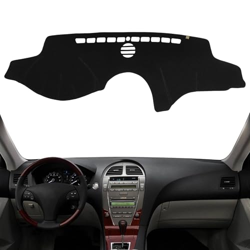 Dashboard Cover Dash Mat Fit for 2012-2007 Le-xus ES ES240 ES350 (for Left Hand Drive),Car Dash Board Mat Anti-Glare Carpet,Non-Slip Pad Sunshield Protector (Black) - color: Black, size: Fit 07-12 ES350 - (Black)