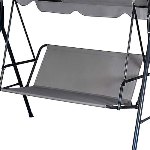 Swing Seat Replacement Covers for Outdoor Patio Swing 3 Seater 600D Upgraded Thicken Oxford Waterproof Fabric Porch Swing Chair Cushion Covers (Gray, 58.3x19.5x19.5 inches) - color: Gray, size: 58.3x(17.5+2.5)x(17.5+2.5) inches