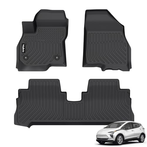 All Weather Floor Mats Custom for Chevrolet Bolt EV 2017-2023 Protection TPE Rubber Waterproof Non-Slip Durable Floor Liners Fits Front& 2nd Row Chevy Bolt EV Full Set Black Accessories - style: 14)For Chevrolet Bolt EV 2017-2024 Mat