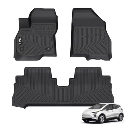 All Weather Floor Mats Custom for Chevrolet Bolt EV 2017-2023 Protection TPE Rubber Waterproof Non-Slip Durable Floor Liners Fits Front& 2nd Row Chevy Bolt EV Full Set Black Accessories - style: 14)For Chevrolet Bolt EV 2017-2024 Mat