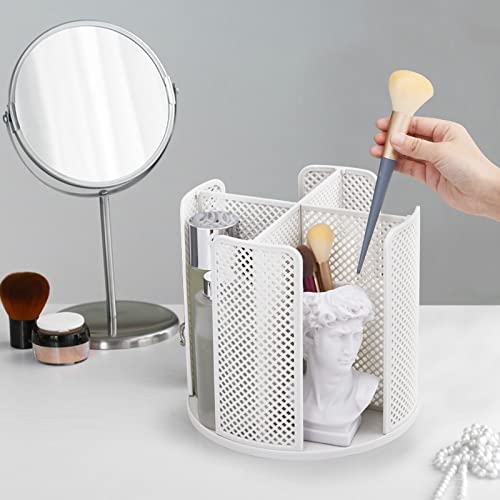 Cup and Lid Organizer Cup Dispenser Coffee Cup Organizer Paper Cup Holder Rotating for Bathroom, Restaurant, Break Room, Coffee Station, Bar, Buffet, Kitchen Cabinet, Countertop,4 Compartment - color: White