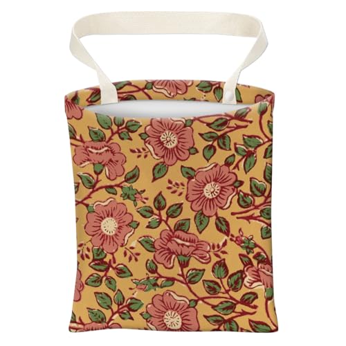 Car Trash Can, Cute Car Trash Bag, Hanging Car Organizer and Storage Bag, Trash Bin for Car Accessories, Vehicle, Travelling, Camping Vintage Orange Floral - color: Vintage Orange Floral