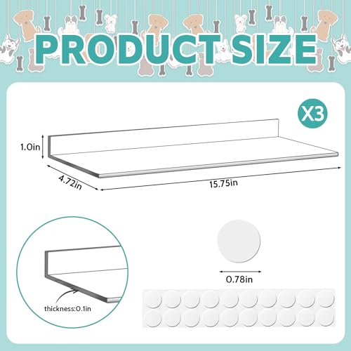 3 Pcs Window Sill Protector, Pet Window Guard,Transparent, Window Sill Cover, Protection from Dog and Cat Scratching Chewing Slobbering, Heavy Duty Scratch Shield(15.75"x 4.72"x 1")