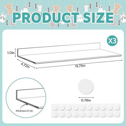 3 Pcs Window Sill Protector, Pet Window Guard,Transparent, Window Sill Cover, Protection from Dog and Cat Scratching Chewing Slobbering, Heavy Duty Scratch Shield(15.75"x 4.72"x 1")