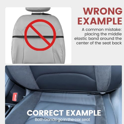 Viaviat Car Seat Protector Large Kick Mat 2 Pack Durable Water Resistant Auto Seat Back Covers with 2 Mesh Pockets Protection Against Dust Mud Scratches (Dark Gray, 2-Pack) - color: Dark Gray