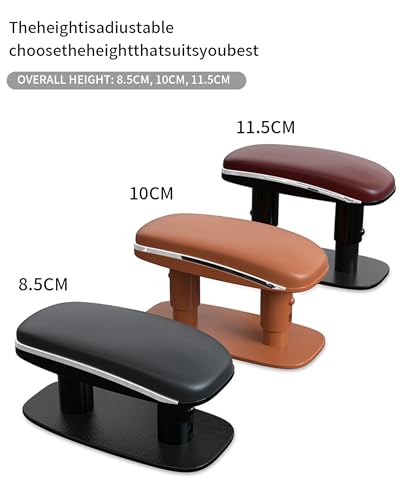 Adjustable Arm Rest for Car, Forearm Wrist Support Cushion - Universal Faux Leather Armrest for Most Car Models, Doors & Consoles (Black)