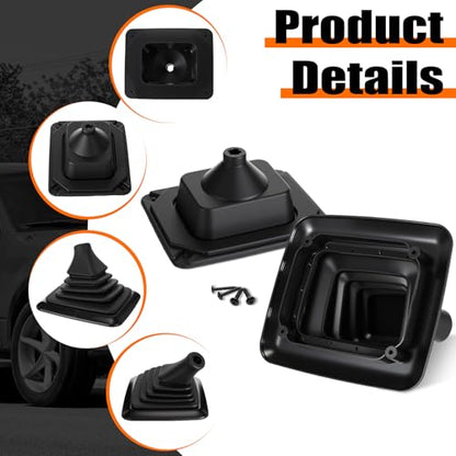 Outus Manual Shifter Rubber Boot Cover Compatible with 1990-1997 F150 F250 F350 Bronco Manual Transmission Gear Shift Lever Knob Boot with Mounting Bracket Replaces #F5TZ7277BA