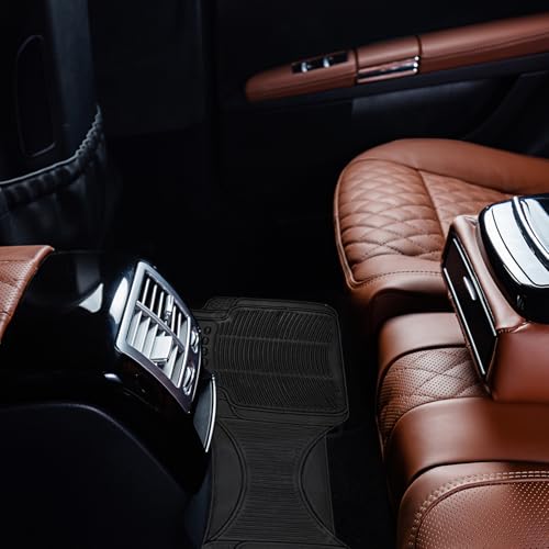ZONETECH Rubber Car Interior Floor Mat Premium Quality All Weather Protection-Perfect for Car, Truck and SUV - size: Single Trimmable Floor Mat
