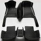 Custom Waterproof Leather Car Floor Mats Fit for Most Car SUV Truck & Sportscar All Weather Protection Vehicles (Black+White bar) - color: Black+White bar