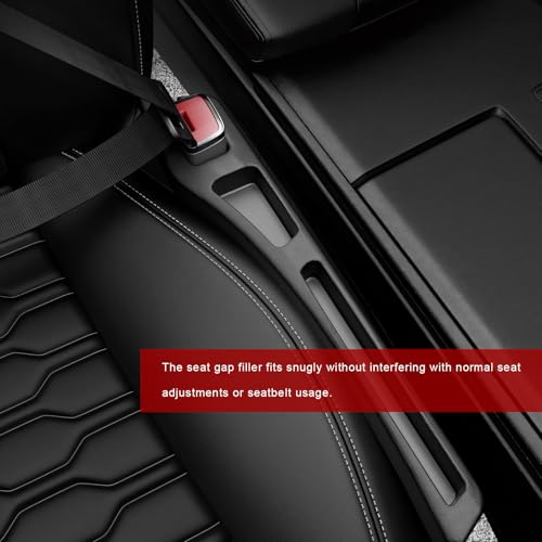 2 PCS Car Seat Gap Filler Organizer, No Drop Vehicle Seam Plug Organizer with Storage Slot, Multifunctional Console Side Gap Filler for Most Vehicles, Car Accessories (Red) - color: Red