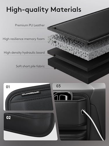 Car Seat Gap Filler Organizer with Sun Visor Organizer, PU Leather Seat Gap Filler for Phone, Keys, Cards & Sunglasses, Front Seat Storage Side Pocket for Cars SUVs Trucks