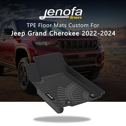 Jenofa-for Jeep Grand Cherokee 2022-2025 Floor Mat Cargo Mat All Weather Floor Mats Set Car Mat for Grand Cherokee (Include 4xe NOT for L or WK) Automotive Full Set Accessories 2025 - style: 1|For grand cherokee|2022-2025|Set