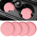 Car Coasters for Cup Holders [4 Pack] - 2.75In Silicone Auto Mug Mats - Universal Non-Slip Recessed Car Interior AccessoriesPink - color: 4pack-pink
