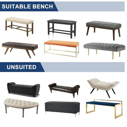 Lebaley Waterproof Stretch Bench Cover – Quilted Pattern, Elastic Rectangular Bench Seat Cover, Washable Bench Slipcover for Dining Room, Entryway & Kitchen (Black) - color: Black, size: Regular - Waterproof