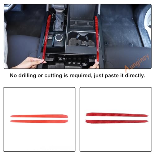 Aunginsy Inner Center Console Gear Control Panel Side Strip Cover Trim Compatible with Toyota Tundra/Sequoia 2022-2024 Car Center Console Gear Box Side Panel Protect Sticker Moulding Strip Accessories - size: Gear Control Panel Side Strip Trim