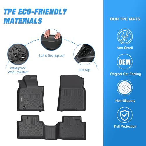 Nilight TPE Floor Mats for Toyota Camry (Hybrid Only) 2018 2019 2020 2021 2022 2023 2024,All Weather Custom Fit Heavy Duty Floor Liners - color: 2018-2024 Toyota Camry|Hybrid