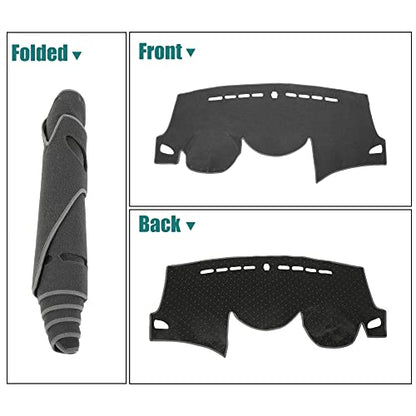 X AUTOHAUX Car Dash Cover for Hyundai Avante 2012-2016 for Hyundai Elantra 2012-2016 Nonslip Dashboard Mat Pad Gray