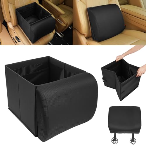 MIKKUPPA Car Seat Organizer & Lumbar Support - 33L Collapsible Front & Back Seat Organizer with Removable Back Support Pillow, Car Storage for SUV Auto Truck Van - color: Black, size: Special