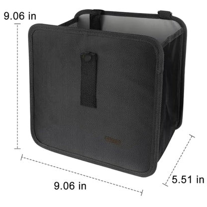 Car Trash Can Hanging Leak-Proof Organizer Waterproof Garbage Can Large Capacity Multipurpose Trash Bin for Car (Black)