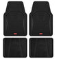 Rubbermaid Car Mat Full Set All-Weather Heavy-Duty 4 Pieces– Trim-to-Fit Universal Car Mats Full Set – Waterproof Rubber Floor Liners for Most Trucks, SUVs, Vans, and Sedans-Black - color: Black