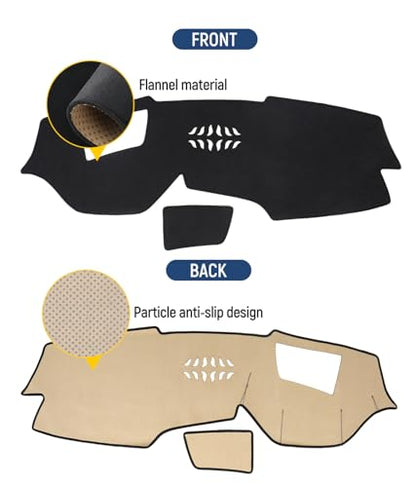 BIBLOZ Dash Cover for BMW X5 2019-2023 & BMW X7 2019-2022 Accessories Black Flannel Dashboard Cover Mat Car Dashboard UV Sun Protection - size: 2019-2023 X5