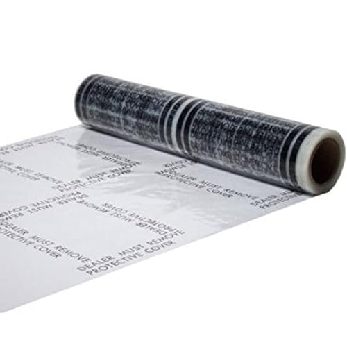 Hi-Tech Auto Adhesive Plastic Floor Mat, 4 mil | Perforated Every 24" | 200 Mats Per Roll | (24" Wide, 350' Long) - size: 24" Wide, 350' Long