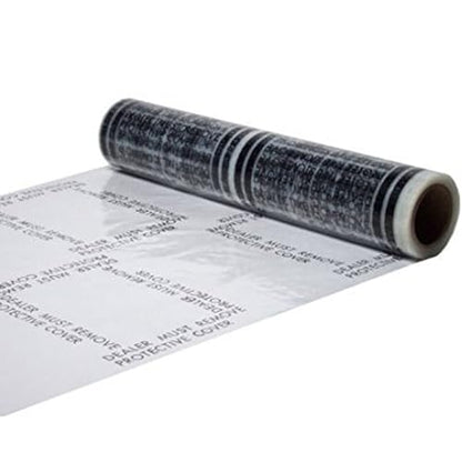 Hi-Tech Auto Adhesive Plastic Floor Mat, 4 mil | Perforated Every 24" | 100 Mats Per Roll | (21" Wide, 200' Long) - size: 21" Wide, 200' Long
