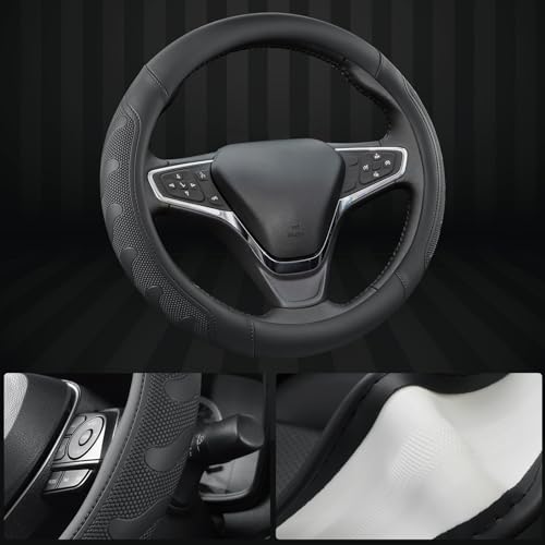 GIANT PANDA Car Steering Wheel Cover Customized for Chevy, Black - color: C-Black