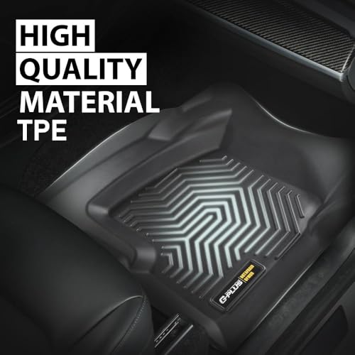 G-PLUS Floor Mats Compatible with Chevy Silverado GMC Sierra 1500 Crew Cab 1999-2006, All Weather Full Cover Protection 1st & 2nd Row TPE Floor Liners,Black - size: 1999-2006|Fit Silverado 1500 Crew Cab|3Pcs