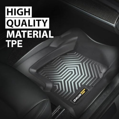 G-PLUS Floor Mats Compatible with Chevy Silverado GMC Sierra 1500 Crew Cab 1999-2006, All Weather Full Cover Protection 1st & 2nd Row TPE Floor Liners,Black - size: 1999-2006|Fit Silverado 1500 Crew Cab|3Pcs