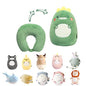 Kids Travel Pillow - 2-in-1 Deformable Kids Neck Pillow for Traveling, Soft U-Shaped Pillow with Adorable Animal Design, Comfy Sleep and Play, Ideal for Airplanes Travel - Dinosaur - size: Green Dinosaur