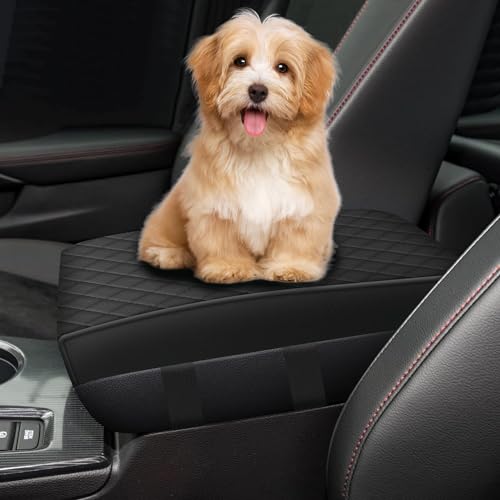 AOMSAZTO Console Pad for 2012-2015 Honda Civic Armrest Pad for Honda Civic Memory Foam Black - color: Black-2