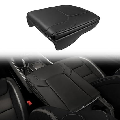 Center Console Armrest Cover Fit for Dodge Ram1500 2500 3500 2019-2026 Accessories, Comfort Armrest Pad Console Lid Cushion Vegan Leather 1-Inch Thick(Bucket Seat ONLY, NO Limited,Laramie) - size: 3) 19-25|Ram1500/2500/3500|Bucket Seat, +Thick,V1