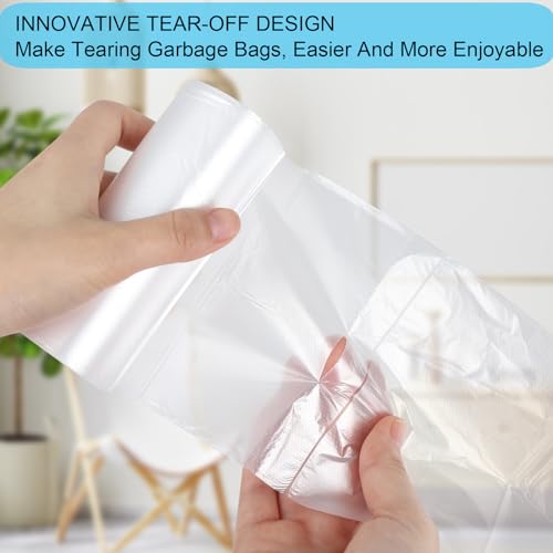 SOSOHOME 6 Gallon Trash Bags, Small Garbage Bags, Fits 5-6 Gallon Bins, Clear Wastebasket Trash Liners, 75 Counts - size: 25 Count (Pack of 3)