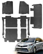 for Toyota Sienna 2020-2013 8 Seater Floor Mats Cargo Liner Trunk Carpet All Weather Heavy Duty TPE Waterproof Anti-Slip Tech Mats for Toyota Sienna 2014 2015 2016 2017 2018 2019 Accessories