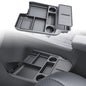 for with 2021-2026 Toyota Sienna Center Console Organizer with Cup Holder, Lower Storage Box Accessories (TPE Material with Original car Wood Grain, Grey) - size: Storage box under central control