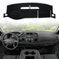 Dashboard Dash Cover Mat for 2007-2013 Chevy Chevrolet Silverado 1500 2500 3500 LTZ Polyester Custom Fit Silverado Dash Cover with Two Glove Boxes Black Trim (Silverado LTZ 2007-2014, Black) - size: Chevy Silverado LTZ 2007-2013