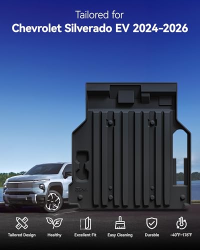3W Front Cargo Liner Fit for Silverado EV/GMC Sierra EV/Sierra EV Denali 2024 2025 2026 Accessories All Weather TPE Custom Fit Front Trunk Liner for Silverado EV/GMC Sierra EV/Sierra EV Denali - size: Chevy Silverado EV 2024-2025 Front Trunk Mat