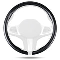 Aimato Car Steering Wheel Cover Carbon Fiber, Ultra-Thin Car Steering Wheel Cover,Comfortable & Breathable Microfiber,Universal Fit for Most Cars - color: Matte black