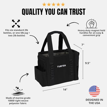 Hot Tub Chemical Bag (Black) | Hot Tub Storage For All Your Hot Tub Chemicals & Hot Tub Accessories | Holds All Major Chemical Brands and Essential Spa Accessories for Hot Tub