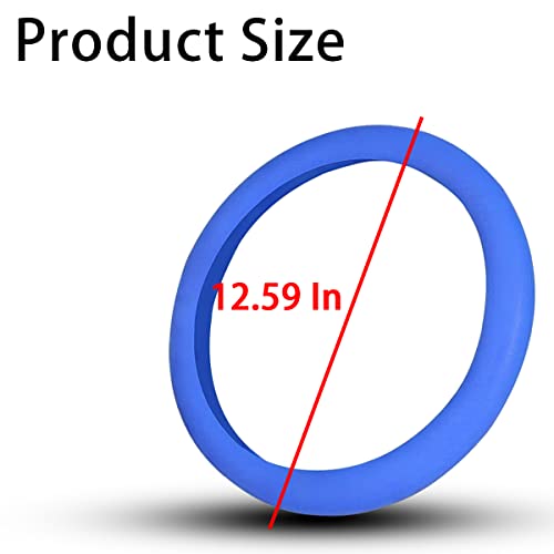 Car Silicone Steering Wheel Cover, Soft Anti-Slip Auto Steering Wheel Protector Fit 14 Inch, Universal Vehicle Interior Accessories for Cars, SUVs, Trucks, and Vans (Blue) - style: Blue