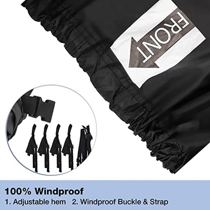 NEVERLAND Trailerable Boat Cover Waterproof Heavy Duty Marine Grade Polyester Canvas Fits V Shape/V-Hull and Tri-Hull Runabouts, Pro-STYL, Bass Boats (Boat Length 17-19ft, Beam Width up to 102",Black) - color: Black, size: C: 17'-19' Long, Beam width up t