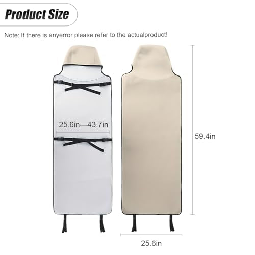 ZIMISI Waterproof Car Seat Covers, Non-Slip Towel Front Seat Covers, Sweat Car Seat Protector Cover for Gym Workout, Yoga, Running, Swimming, Beach & Hiking (Beige) - color: Beige