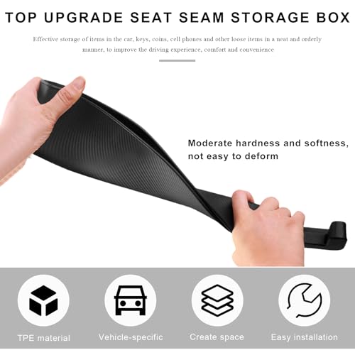 2PCS Car Seat Gap Filler Organizer, Multifunctional Seat Side Gap Filler with Phone Holder, Auto Crevice Blocker Between Seats for Prevent Essential Items from Falling (Beige) - color: Beige