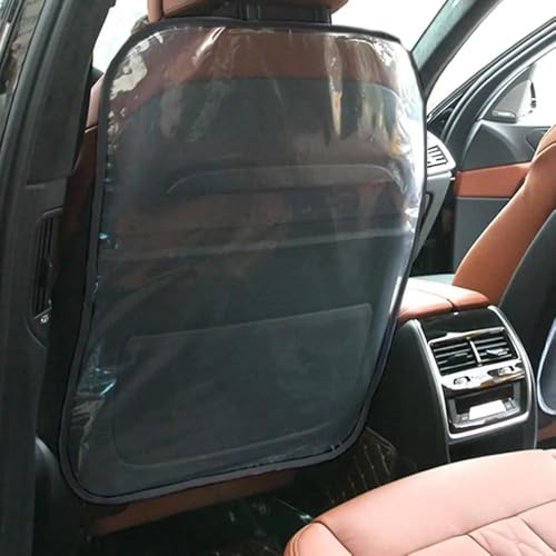 3 Pack Seat Back Protector Clear Plastic Back Seat Cover Waterproof Kick Mats for Kids Feet Stepping on Car Front Seat Back Backrest Protect from Dirt Mud and Scratches