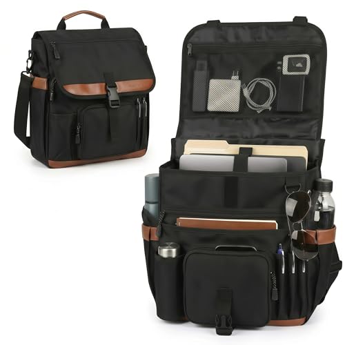Car Front Seat Organizer with Stable Anti-Swing Design, Passenger Seat Organizer fits 15.6" Laptop, Mobile Office for Car & Truck Front Seat Organizer, Professional Work Bag for Car, Trucks