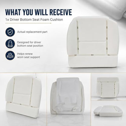 NLQR Replacement Driver Bottom Seat Foam Cushion Pad | High Density | Compatible with Ford F150 2004-2008 | Lariat XL XLT FX4 FX2 | All Cab Types | #562213266 ﻿ ﻿